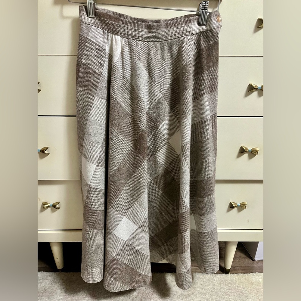 VTG Plaid Women's Circle Skirt - XS or Small